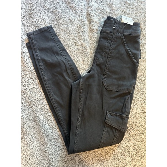Spanx Cargo Skinny Pants XS Black Stretch Twill High Rise – NWT - Picture 3 of 8